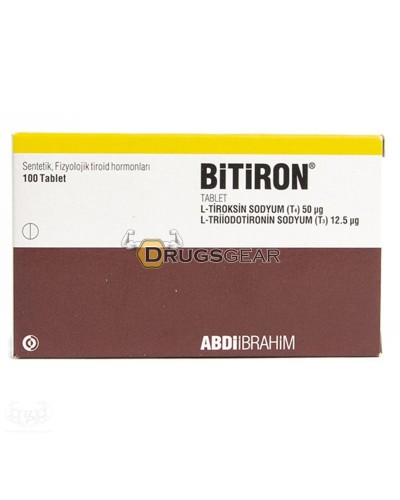 Bitiron (T3+T4) 100 tabs 62.5mcg per tab  